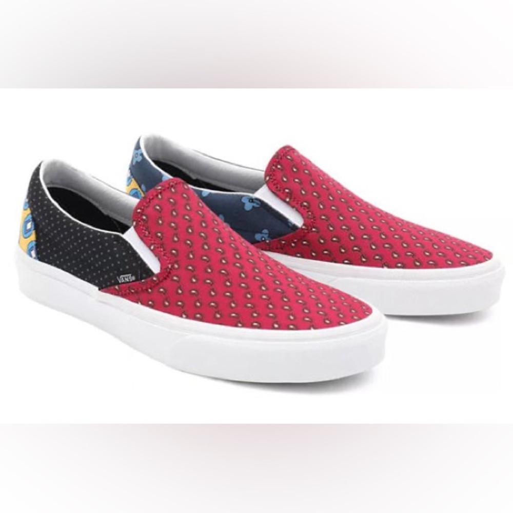 🆕Vans Tie Print Slip-On Breathable Wear-Resistant Non-Slip Low Top